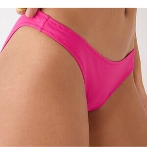 J. CREW Hot Pink Heritage 1989 High Leg Bikini Bottom Separate Cheeky L XXL